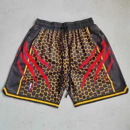 Męskie szorty Trillest Los Angeles Style czarne mamba Spirit Scratch Printed Basketball Forts z zamkiem Pockets Street Wear Trainpants J240510