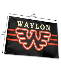 Waylon Jennings DY Flag 3x5ft 150x90cm Polyestre Club Sports Esportes de esportes com 2 itens de bronze8873673