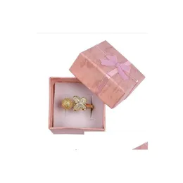 Other 4X4Cm Jewelry Packaging Display Organizer Box Present Gift Boxes For Jewellery Earring Rings Storage Bowknot 4 Colors Gb390 Drop Dhljt