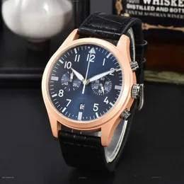 IWCity Mens Lucury Menwatch Watch Big Pilot Watches High Quality Auto quartz Uhren Super Luminous Date Watchmen Leather Strap With original box highest version 07d9