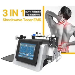 3 in 1 448kHz Smart Tecar Monopol RF Tiefe Hitzefokus Schockwelle ED -Behandlung Schmerzlinderung EMS Schockwellenphysiotherapie Ausrüstung