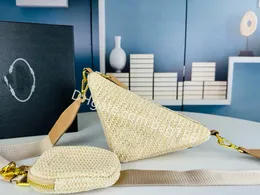 10A High-end Designer Torba Kwadratowa torba Lafite trawa tkanowa trójkątna torba lustrzana torby na ramię tkane torba w stylu tkanie torby crossbody torebka skórzana marka skórzana marka