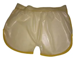 100%Latex Boxer Gummi Shorts Transparent Schwimmen Sports Fetish Kurze Hose0.4mm