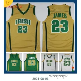 Herren 2002 James Jerseys St. High School Irish Retro College King Basketball-Hemden Vincent Mary LBJ #23 Little Kaiser Ed Jersey S-XXL