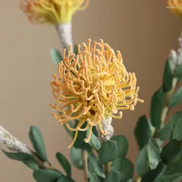 Fiori decorativi Forniture per matrimoni Artificiale Floro Cuscini a spillo Florale Finole Chrysanthemum Party Home Vase Decor