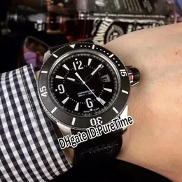 Neuer Master -Kompressor Q2018470 Automatische Herren Watch Stahlhülle Keramik Lünette Schwarze Zifferblattstab Marker Nylon Leder Uhren reinzeitlich i0 280h