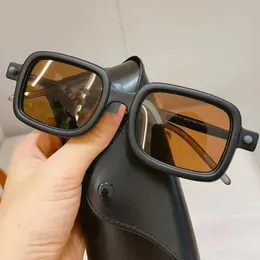 Occhiali da sole 2023 occhiali da sole retrò di lusso per uomo tela da sfumature quadrate di moda donna vintage punk vasos steampunk gafas de sol hombre oculos y240513