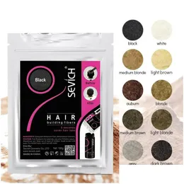 Hair Loss Products 10 Colors Building Fiber 50G Refill Bag Styling Powder Er Area Drop Delivery Care Tools Dh6Wq