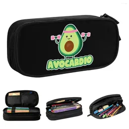 Avocardio Avocado Cardio Pencil Case began Pencilcases Pen Box for Student Large Storage Bag Office化粧品文房具