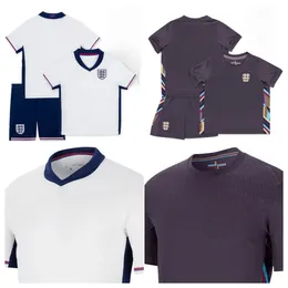 Детские футбольные трикотажные изделия установили на индивидуальное название № Англия 2024 Персонализация футбольная майка маленькая детская сборная футболка 24 25 рубашек Home Away Kids Kit Top Top