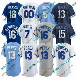 Royal 15 Whit Merrifield Jersey Custom City Connect Kansas Andrew Benintendi City Salvador Perez Bobby Witt Jr. A. Taylor Lopez Alex Gordon Jorge Soler Zack Greink 2024