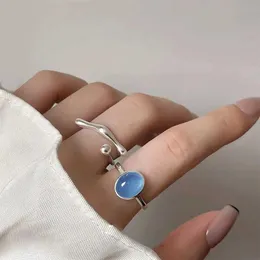 Anéis de casamento Panjbj 925 Sterling Silver Moonstone Party Party Gift Ring Irregar