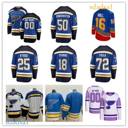 Custom Blues Hockey Trikots 50 Binnington 79 Sammy Blais 76 Zack Bolcuc 89 Pavel Buchnevich 52 Zach Dean 72 Justin Faulk 12 Kevin Hayes 30 Joel Hofer