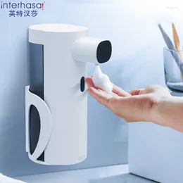 Dispensador de sabão líquido Interhasa!Espuma automática 300ml Capaticy Despenser Banheiro Sensor Smart Wahsing Machine com carregamento USB