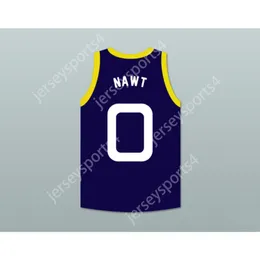 Custom Any Name Any Team NAWT 0 MONSTARS DARK BLUE BASKETBALL JERSEY SPACE JAM All Stitched Size S-6XL Top Quality