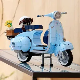 Other Toys 1106 Vespa 125 Roman Holiday Motorcycle Model Blocks Compatible with MOC 10298 Assembly Blocks Childrens Toys Christmas Gift S245163 S245163