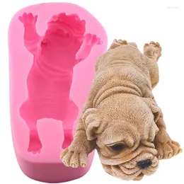 Moldes de cozimento 3D Shar Pei Dog Silicone Mold Party Party Chocolate Fazendo Sugarcraft Fondant Bolo Decorating Tools