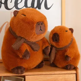 Kawaii fyllda djur super mjuka plysch vita flickor söt brun capybara leksak för barn födelsedagspresent