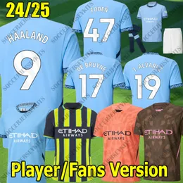 Man City 24 25 koszulki piłkarskie Rok Dragon Grealish Gvardiol Alvarez fanów Wersja de Bruyne Foden 2024 Manch Esters City Football Shirt Kit Kit Kit Kit Kit Kit