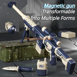 DIY Multi-modable Gun Magnetic Set produtora de som Pola de brinquedo de brinquedos para crianças Fidgets Toys ao ar livre CS PUBG GOGE