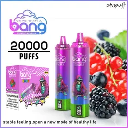 Original Bang Box Blaze 20000 Puffs Disposable Vape Pen 0% 2% 3% 5% E Cigaretter med Digital Smart Display Mesh Coil Rechargeble Puff 20K Vaper