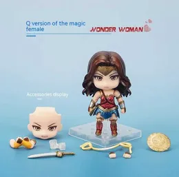 Action Toy Toy New Q-Version DC Comics GSC Clay Justice League 818 Wonder Woman Diana يمكنها تغيير نماذج التحالف من طرازات Action S2451536