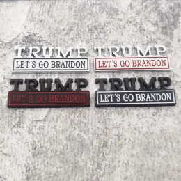 Metal Let's Go Brandon Edition Edition Car Sticker Decorment 4 цвета