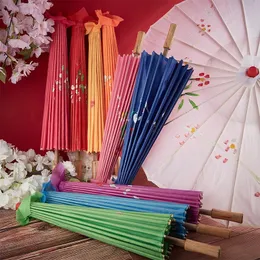 8284 см. Шелковая ткань Женщины зонтик японские вишневые цветы древние танцевальные зонтики декоративный китайский стиль масляная бумага 240516