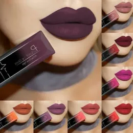 Pudaier Nude Matte Liquid Lipsticks Водонепроницаемые длительные блеск для губ Сексуальные красные бархатные губные оттенки Женщины косметика косметика