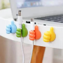 Thumb Mini Cable Organizer Silicone USB Cable Management Clips Desktop Wire Manager Cord Holder For Earphone Mouse Bobbin Winder
