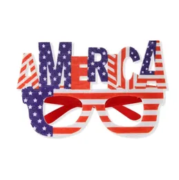Forniture festive Altri tela di occhiali patriottici USA 4 ° di Jy Parade American Flag Independence Day Party