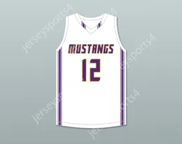 CUSTOM NAY Youth/Kids MAX CHRISTIE 12 ROLLING MEADOWS HIGH SCHOOL MUSTANGS WHITE BASKETBALL JERSEY 2 Stitched S-6XL