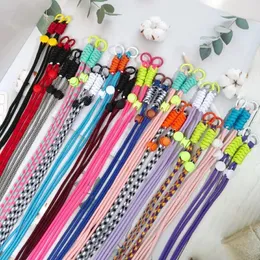 Lanyard Cross-body Shoulder Straps Keychain Key Ring Adjustable Braided Rope with Replacement Patch for Mobile Phone Accessorie