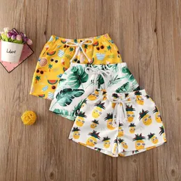 Shorts New 2020 tropical printed shorts for infants and young children swimming trunks summer underwear d240516