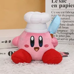 Gefüllte Plüschtiere 17cm Star Kirby Toy Cartoon Chef Puppe Weiche Füllung süßes Anime Pink Childrens Weihnachtsgeschenk Q240515