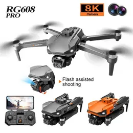 Droni RG608 Pro Drone Professional Professional 8K HD Brushless Motore senza spazzole WiFi Posizionamento del flusso ottico Drone Sollevamento di ostacoli per evitare i droni RC B240516