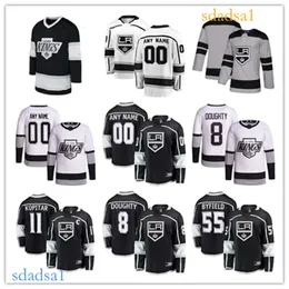 ロサンゼルスカスタムキングスホッケージャージ11 Anze Kopitar 8 Drew Doughty 99 Wayne Gretzky 55 Quinton Byfield 22 Kevin Fiala 4 Rob Blake 20 Luc Robitaille 12