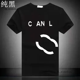 قميص Chanells قميص Chanei الصيف باريس امرأة تي شيرت تي شيرت تي شيرت فاخرة Flockury Thert T-Shirt قناة الأزياء الكلاسيكية القناة القصيرة بأكمام قصيرة 506