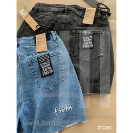 Ksens Ksubi Jeans Kith Brand Long Jean Denim Shorts Cycling Pant Krótka kowbojowa spódnica dziewczyna Ksubi dżinsy szara strona ta sama wiosna letnie czarne wypalenie kruszona projektant 237