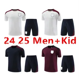 2024イングランド半袖トラックスーツサッカージャージースウェットシャツ24 25 New Style Englands Chandal Futbol Training Suit Survement Maillots Jogging Top Quality Kid Kit