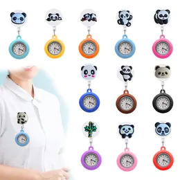 Womens Watches Panda 12 Clip Pocket Sile Nurse Watch On Easy To Read Retractable Hospital Medical Workers Badge Reel Drop Delivery Otot8