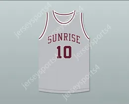 Anpassad Nay Namn Youth/Kids Kendall Brown 10 Sunrise Christian Academy Light Grey Basketball Jersey 1 Stitched S-6XL