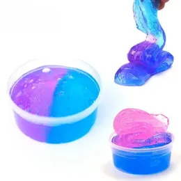 Dekompressionsleksak DIY Slime Gradient Crystal Mud Star Sky Bright Color Water Mist Stress Relief Toy Prank Fun Multi Color Stress Relief Gift B240515