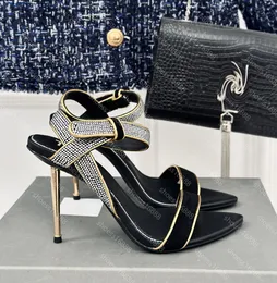 Shiny pagglock pompa sandalo donna designer di lusso tom tacchi di alta qualità piattaforma da spiaggia sandali con tacco alto scarpe