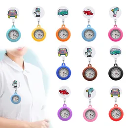 Andere Float Series Clip Pocket Uhren Retractable Badge Rolle Hanging Quartz FOB Doctor Nurse Watch für Frauen und Männer Diile Glow Pointe otdta