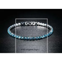 Swarovski armband designer lyx mode kvinnor original kvalitet en rad tre rader fulla av diamant zirkonarmband kristall från armband gåvor jul c8eb