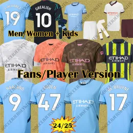 24 25 Haaland Soccer Jersey Year Dragon Gvardiol Mans Cities Alvarez Player Women Foden Man Citys 2024 Football Shirt Mancheste RS City Kids Kit Maillot City