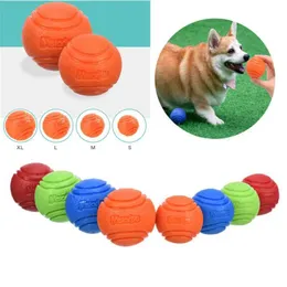 Kök spelar mat 1 bit husdjur boll boll som studsar gummi solid boll tuggbar leksak utomhus kasta återhämtning träning hund husdjur leveranser s24516