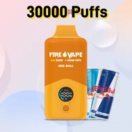 Fire vapes bufos 30000 vaco 15K Puff Puff Cigarros eletrônicos descartáveis de energia ajustável 2% 3% 5% Carrinhos preenchidos trava filho bobina dupla bobina de 650mAh caneta de bateria vs geek bar