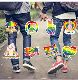 3 giorni di consegna LGBT Rainbow Festival Decoration 8pcs/set bandiere bandiere PENDANT RAINBOW DECORAZIONE DELLA PERSPETTA AIMARE LOVE FLAGA RAINBOW LOVE CREATIVO CHIETTHI